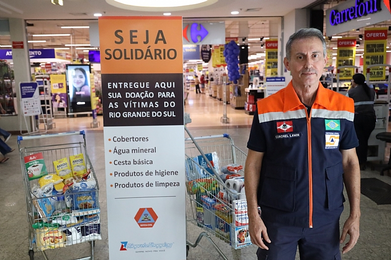 Defesa Civil realiza mutirão de arrecadação de doações no Riopreto Shopping